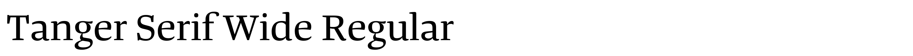 Tanger Serif Wide Regular